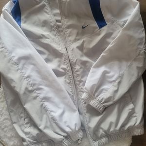 Nike Zip Up Lightweight Jacket Men's large Blue Grey White.